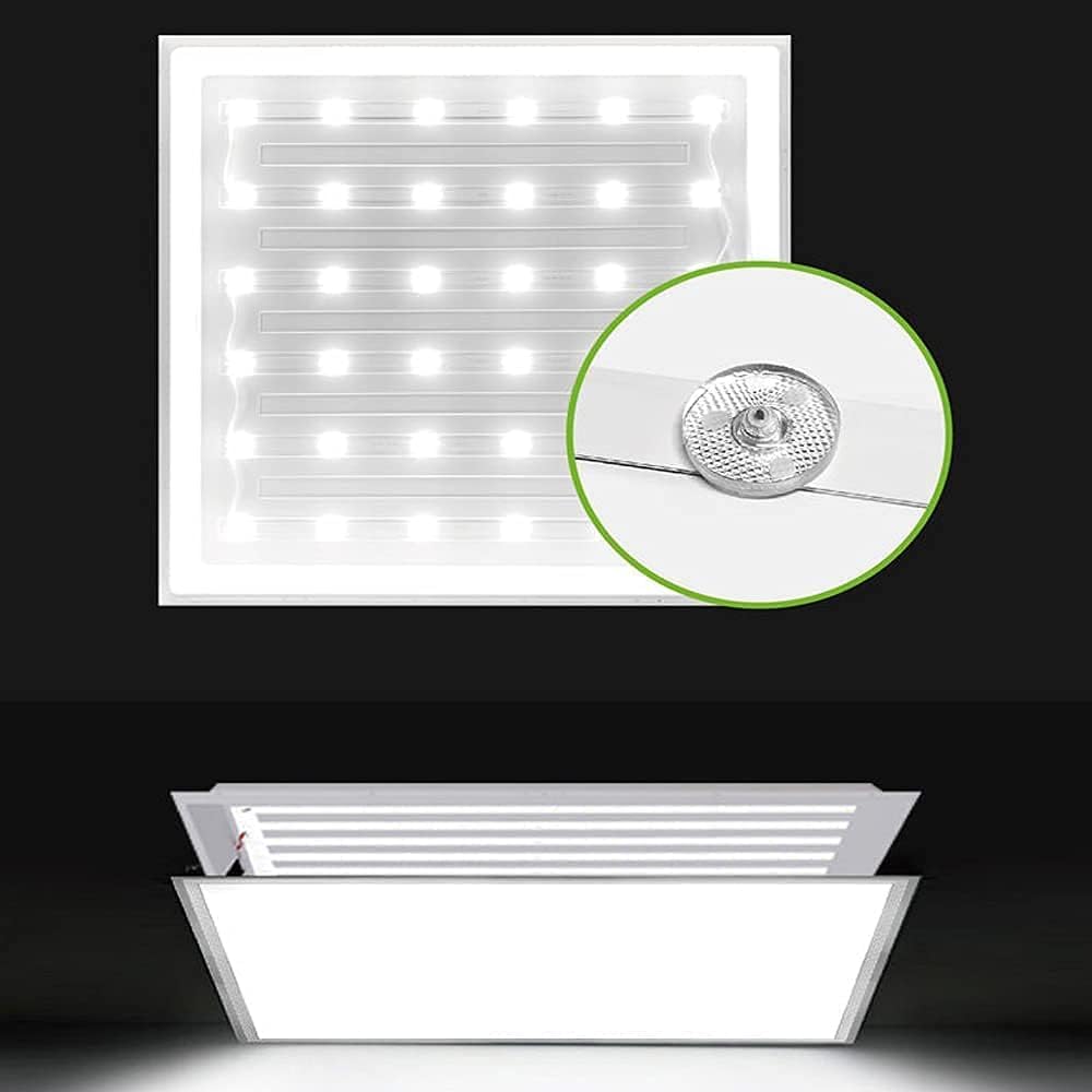MUNDDY® - Pack de 11 Panel LED 60 x 60 cm, 50W, 6500 lumenes Reales certificados. Blanco Frio 6500K, 595 x 595 x 33 mm,Driver Incluido Envio Urgente Desde Madrid
