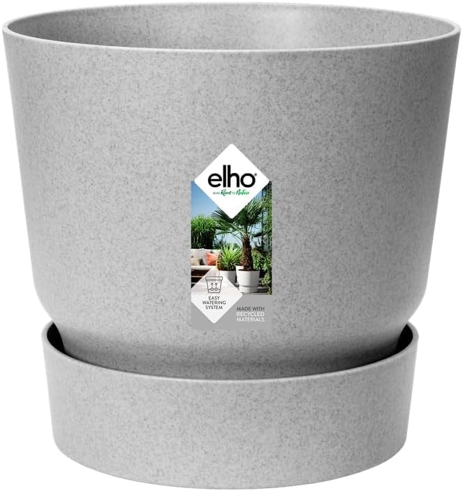 caprican Greenville Plant Pot 20cm – Indoor & Outdoor Flower Pot, 100% Recycled Plastic – Stylish Concrete Planter (Living Concrete)