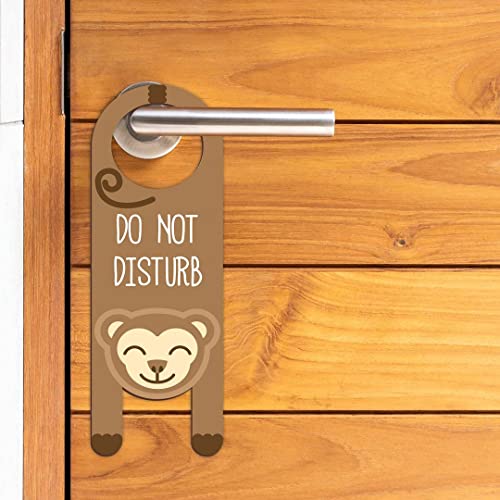 Image of KREEPO Do Not Disturb Monkey Shaped MDF Door Sign Hanger Size(24cm x 8.5cm) kr56