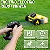 ZIPmow Remote Control Robot Lawn Mower, Battery Powered Lawnmower, Cut Height 2.0''-5.0'', 60% Slope, Remote Control with Adjustable Speeds, 100% Electric All-Wheel Drive