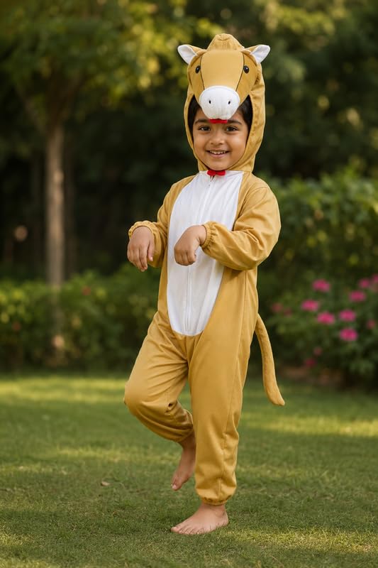 Image of Animal Costume for Kids | Plush Fancy Dress Costume for Boys & Girls |School Fancy Dress, Annual Day, Jungle Theme, Role Play, Halloween & Birthday Party