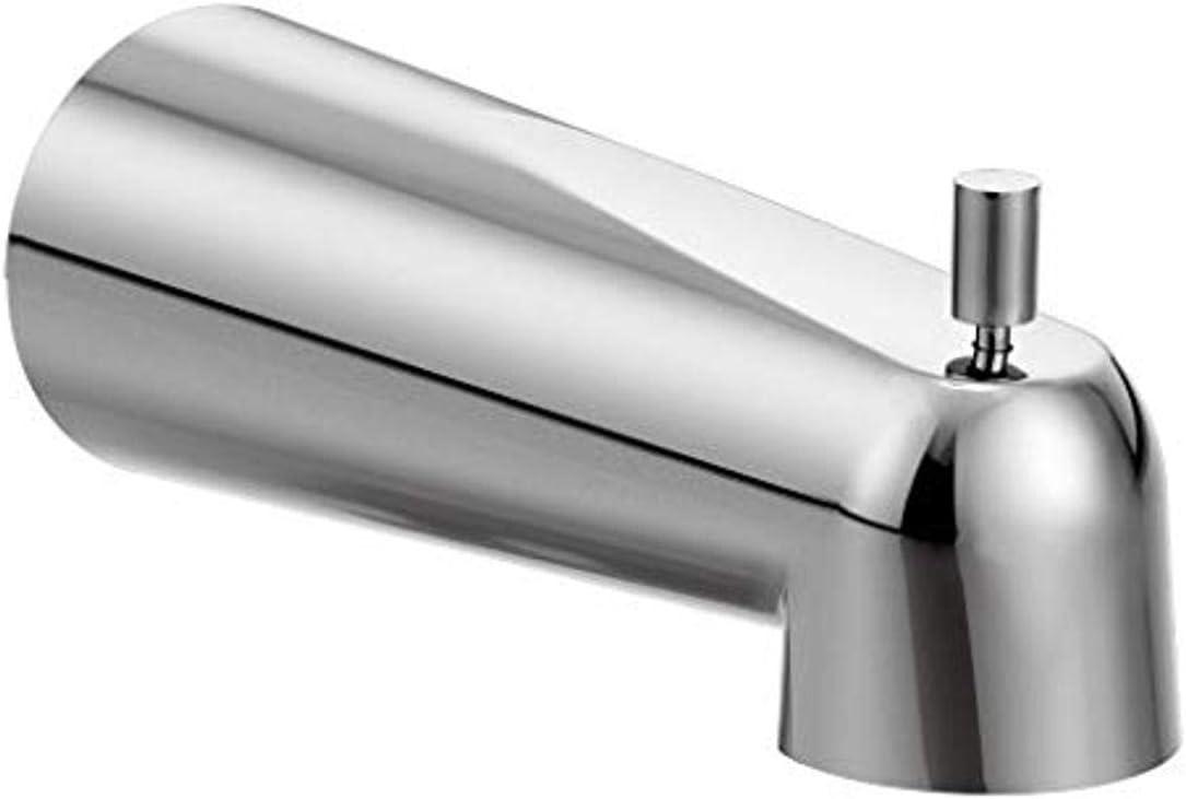 Chrome Wall Mounted Tub Spout with Diverter