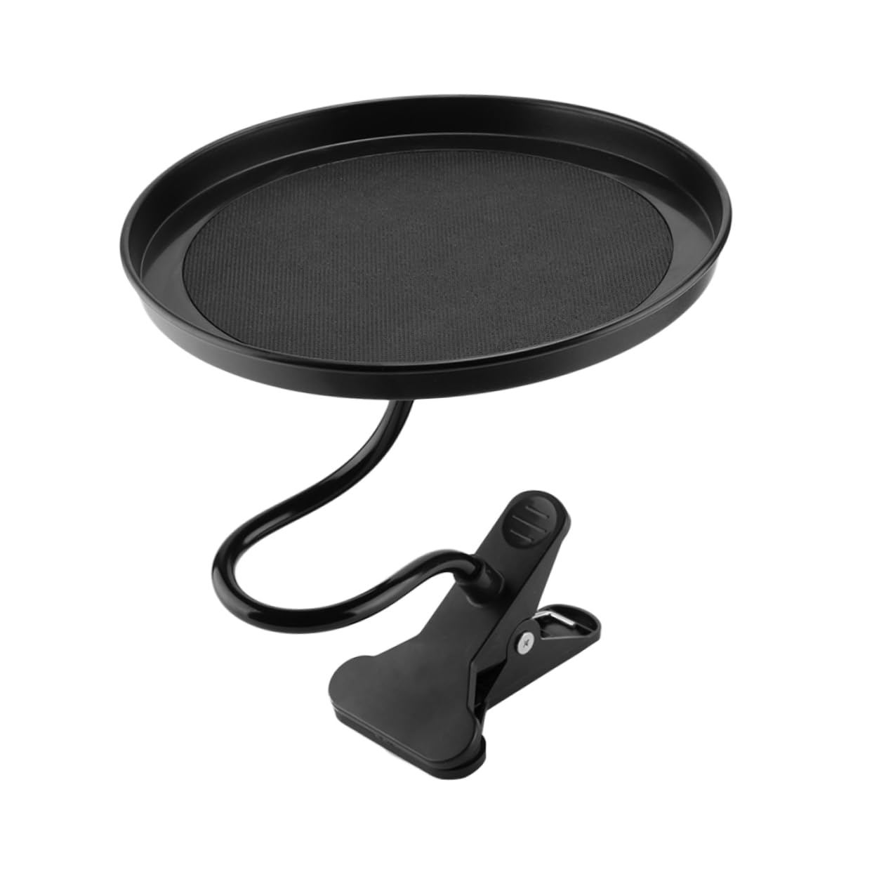 Tablette de voiture ronde POPETPOP avec clip flexible pour repas et boissons noir