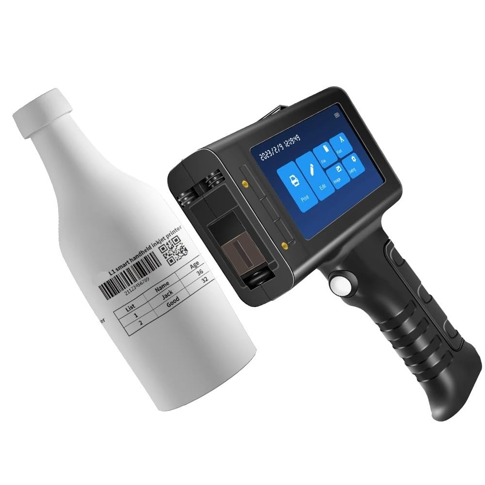Imprimante Portable, Imprimante à Jet d'encre Thermique Portable Date de Production Numéro Logo d'expiration Étiquette en Plastique