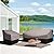 FORSPARK Patio Furniture Covers Waterproof, Outdoor Sofa Covers for Loveseat, Fits up to 54 W x 38 D x 35 H inches, Grey & Black