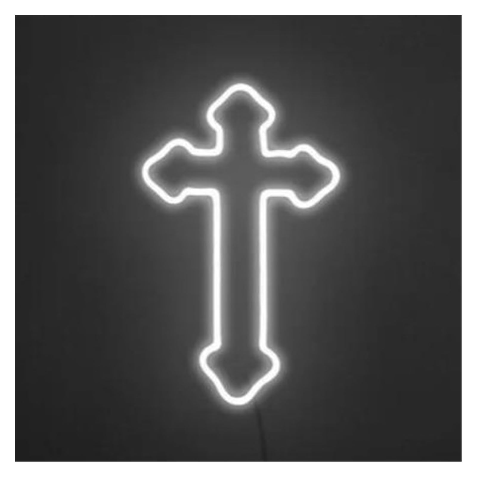 Lemst B Signs Lamp Jesus Cross Neon Sign Light Dimmable For Home Room Edroom Party Hanging Wall Art Decor Us Powered Lamp 38Cmx25cm(B)