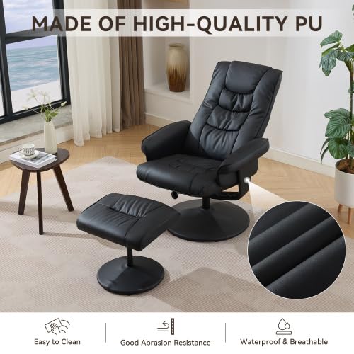 Sillón Ajustable Piel PU Negro miniatura 3