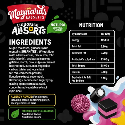 Maynards Bassetts Liquorice Allsorts Sweets Bag miniatura 4