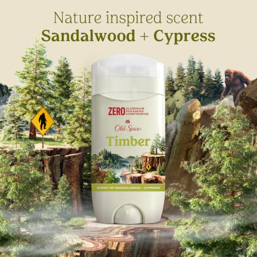 Image of Old Spice Aluminum Free Deodorant for Men, 24 /7 Lasting Freshness & Long Lasting Scent, 24 /7 Sweat & Odor Protection, Timber with Sandalwood Scent, 3.0 oz