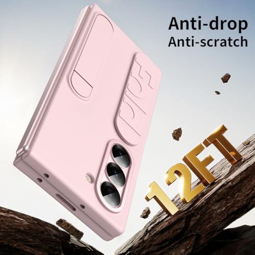 Protection Écran Intégrée Coque Z Fold 6 Fine Robuste Rose Antichoc Dragonne