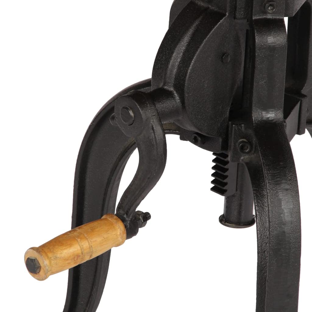 vidaXL Tavolino 45x(45-62) cm in Legno Massello di Recupero e Ghisa