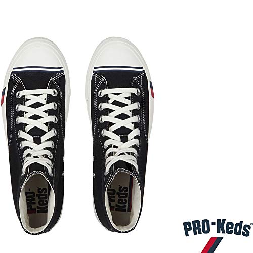PRO-Keds Men's Royal Hi Lace Up Fashion Sneaker, Black Canvas, 3.53