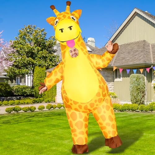 Costume gonflable de girafe confortable combinaison flexible pour Halloween - 2