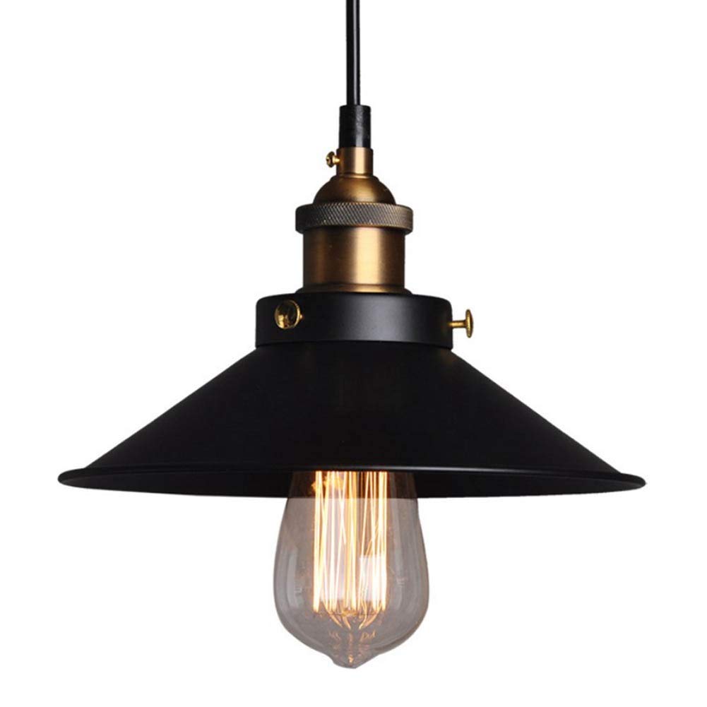 Luz colgante industrial negra para isla de cocina y decoración estilo loft