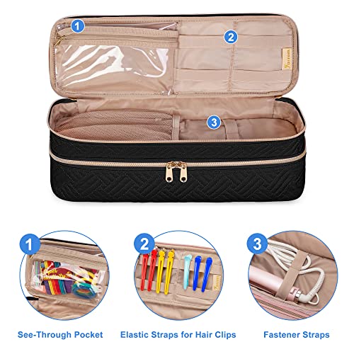 Fasrom-Double-Layer-Travel-Case-Compatible-with-REVLON-One-Step-Blow-Hair-Dryer-Brush-Volumizer-Original-10-Plus-20-and-Styler-Black-Bag-Only-Patent-Design