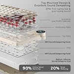 RK ROYAL KLUDGE N80 Clavier mécanique à faible profil avec écran d'affichage intelligent & Tronçon, montage supérieur 75% Clavier sans fil BT/2.4G/USB-C, support logiciel, batterie massive, 80 Clés, commutateurs rouges linéaires silencieux