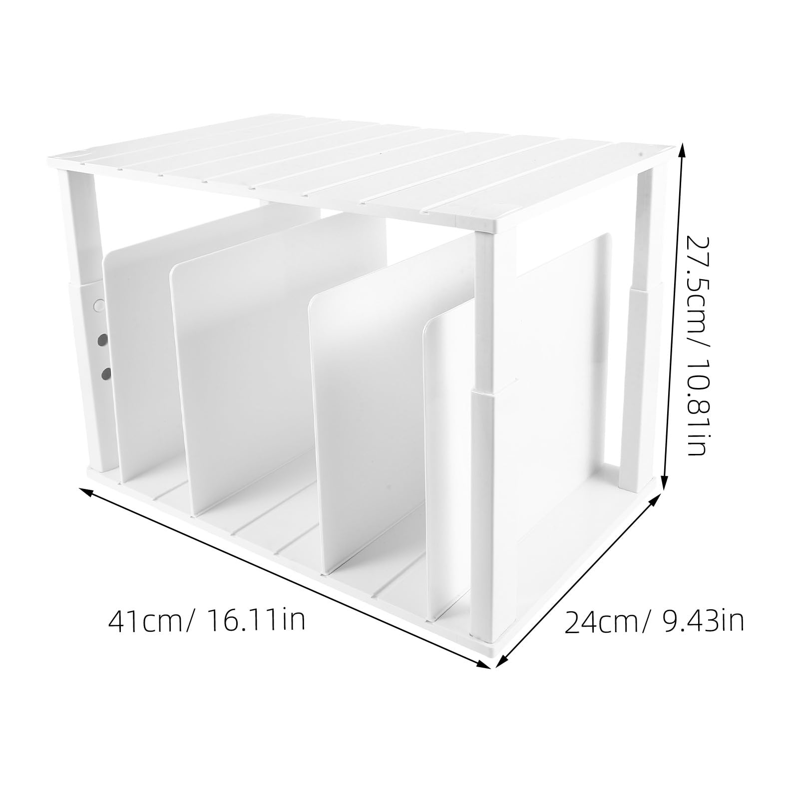 Organizer per Borse da Armadio Multifunzione in Abs Bianco Design Regolabile e Divisori Anti-scivolo per Scaffali e Ripiani