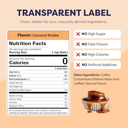Image of Javvy Cold Brew Coffee Concentrate Instant Coffee, Caramel Brulee | 100% Real Coffee, 0g Sugar, No Artificial Flavors, 60-80mg Caffeine per Serving, Gluten Free, Makes Hot or Iced Coffee