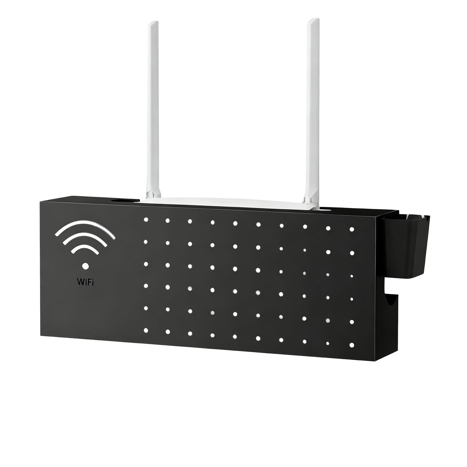Na Router Organizator Domowy Ścienny ze Stali Węglowej | Na Modem Do Organizacji Przewodów I Połączeń Sieciowych W Domu Dla TV I