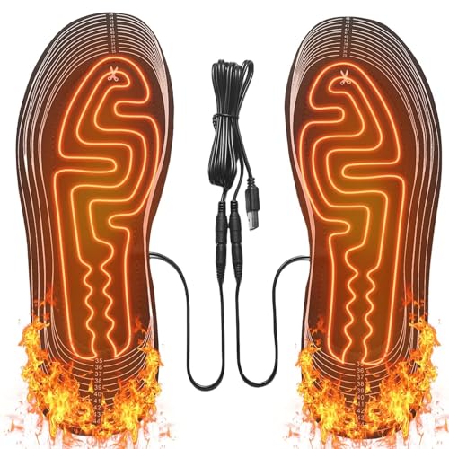 Solette riscaldate per uomo e donna, ricaricabili tramite USB, lavabili e tagliabili, per caccia invernale, sci, pesca, escursionismo