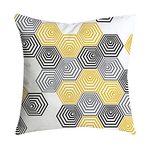 Dekorativ Kissenbezug Geometrie Weichem Samt Quadrat Doppelseitiger Druck Dekokissen Kissenhülle Set Kissen Fall für… – Bild 3