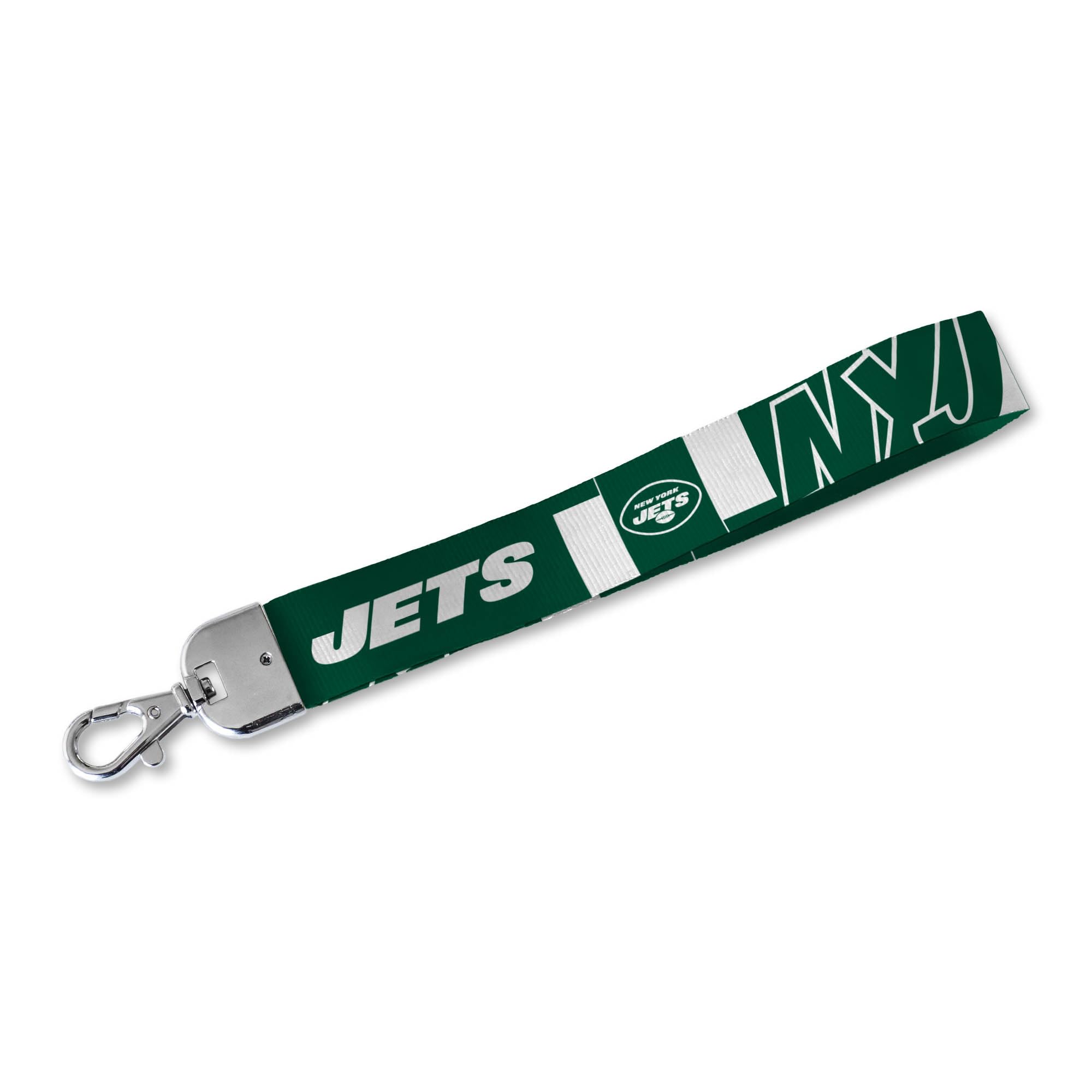 Rico Industries NFL Football New York Jets Wrist Lanyard Key Chain, Cute Wristlet Strap Keychain Holder for Women Men Car Keys ID Badges Card Wallet Phone Camera