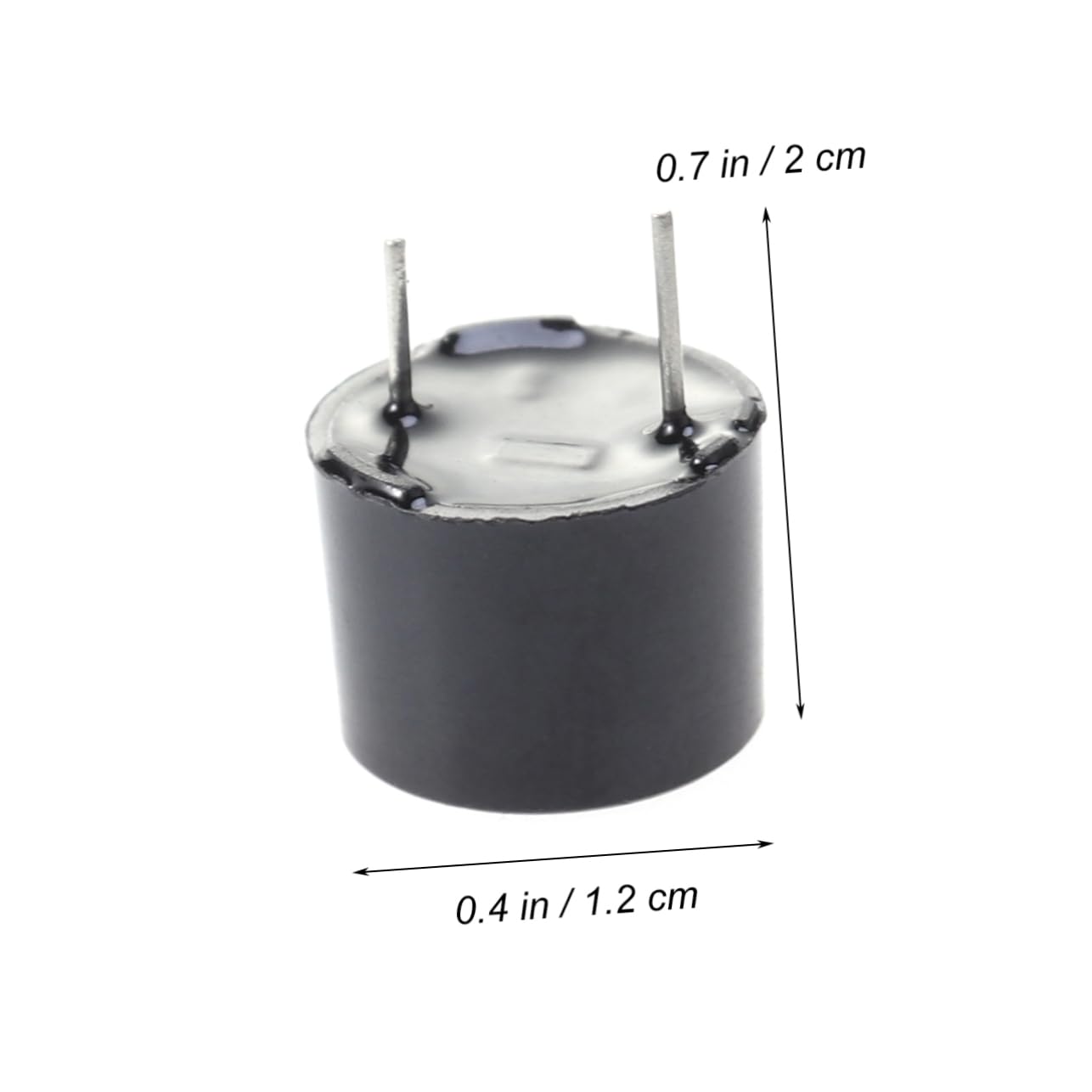 Veemoon 5Pcs Active Electromagnetic Buzzer Alarm with Wires Black Sound Beeper for Electronic Projects and Alerts