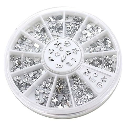 Gemini_mall Rhinestone Nail Art Decal Tips Cover