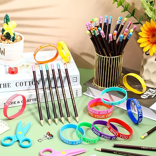Lápices de colores set 80 piezas con pulseras motivacionales miniatura 2