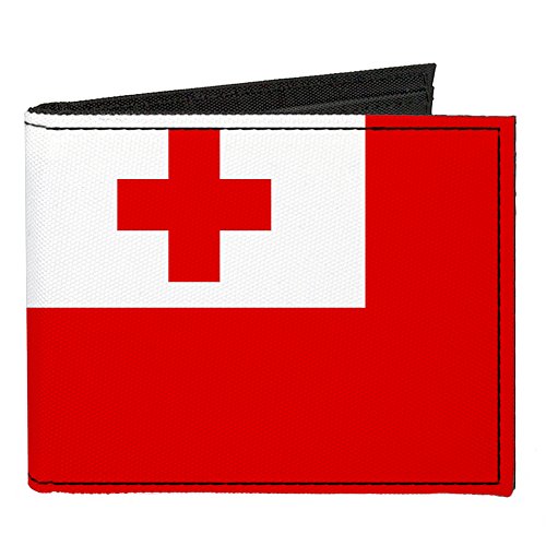 Buckle-Down Canvas Bi-fold Wallet-Tonga Flag