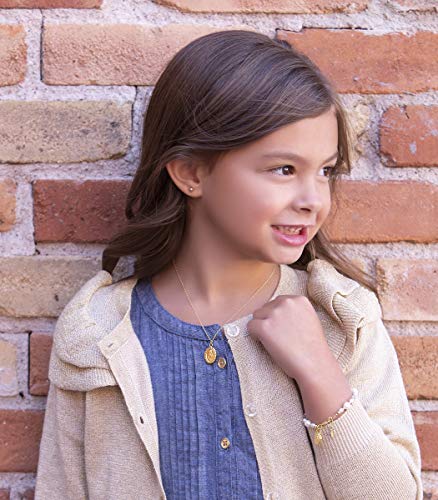 Cherished Moments Children's 14K Gold-Plated Bracelet with Cultured Pearls, Miraculous Medal, and Cross First Communion Gift for Girls (6-12 years)2