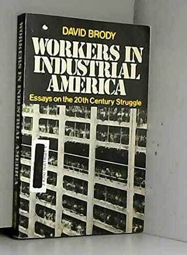 Workers in Industrial America: Essays on the Tw... 0195024915 Book Cover
