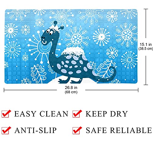 Tapis de bain flocon de neige anti-glisse pour sécuriser la douche
