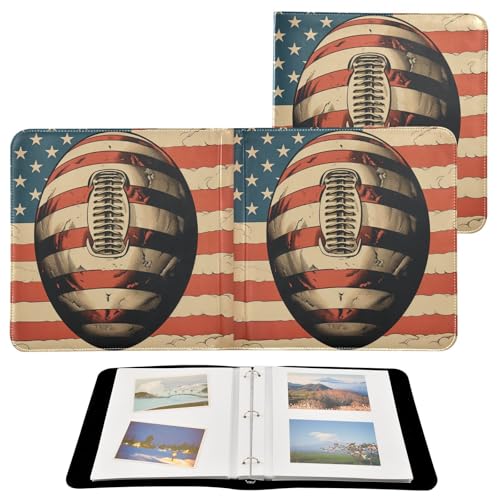 Álbum de fotos ALAZA con cubierta de cuero sintético, diseño de anillado de 3 anillos, para bodas, viajes y recuerdos familiares miniatura 2