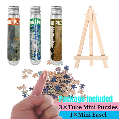 Pequeños Rompecabezas de 150 Piezas Pintura al Óleo de Monet Amanecer Mini Rompecabezas para Adultos con Mini Caballete Incluido miniatura 6