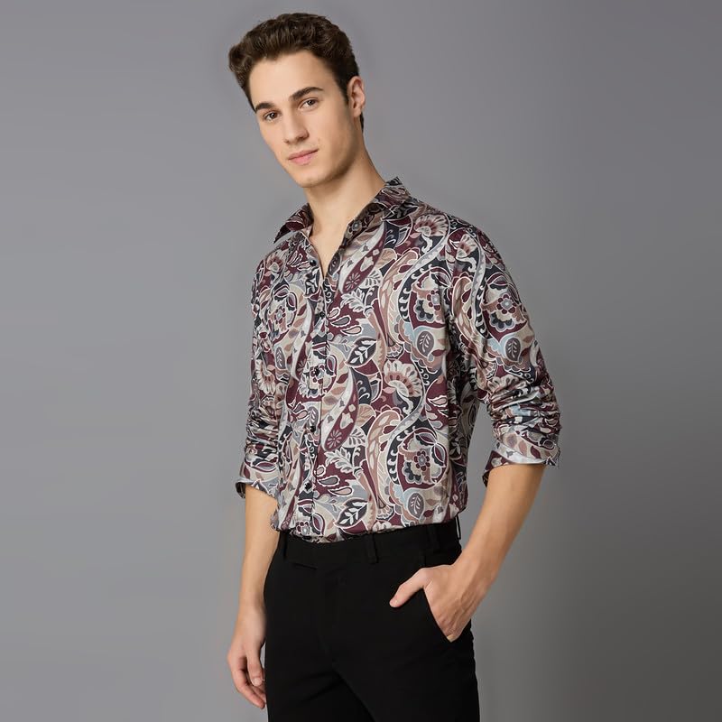Image of MARK & ALBERT Men's Slim Fit Cotton Formal Shirt