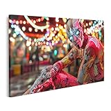 islandburner Prime Bild auf Leinwand Leuchtender futuristischer Android auf Jahrmarkt für Wohnzimmer Technikbegeisterte Elektronikladen Bilder Wandbilder Poster