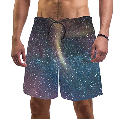Short de bain ciel étoilé maillot de bain homme galaxie grande taille XXXXL doublure mesh
