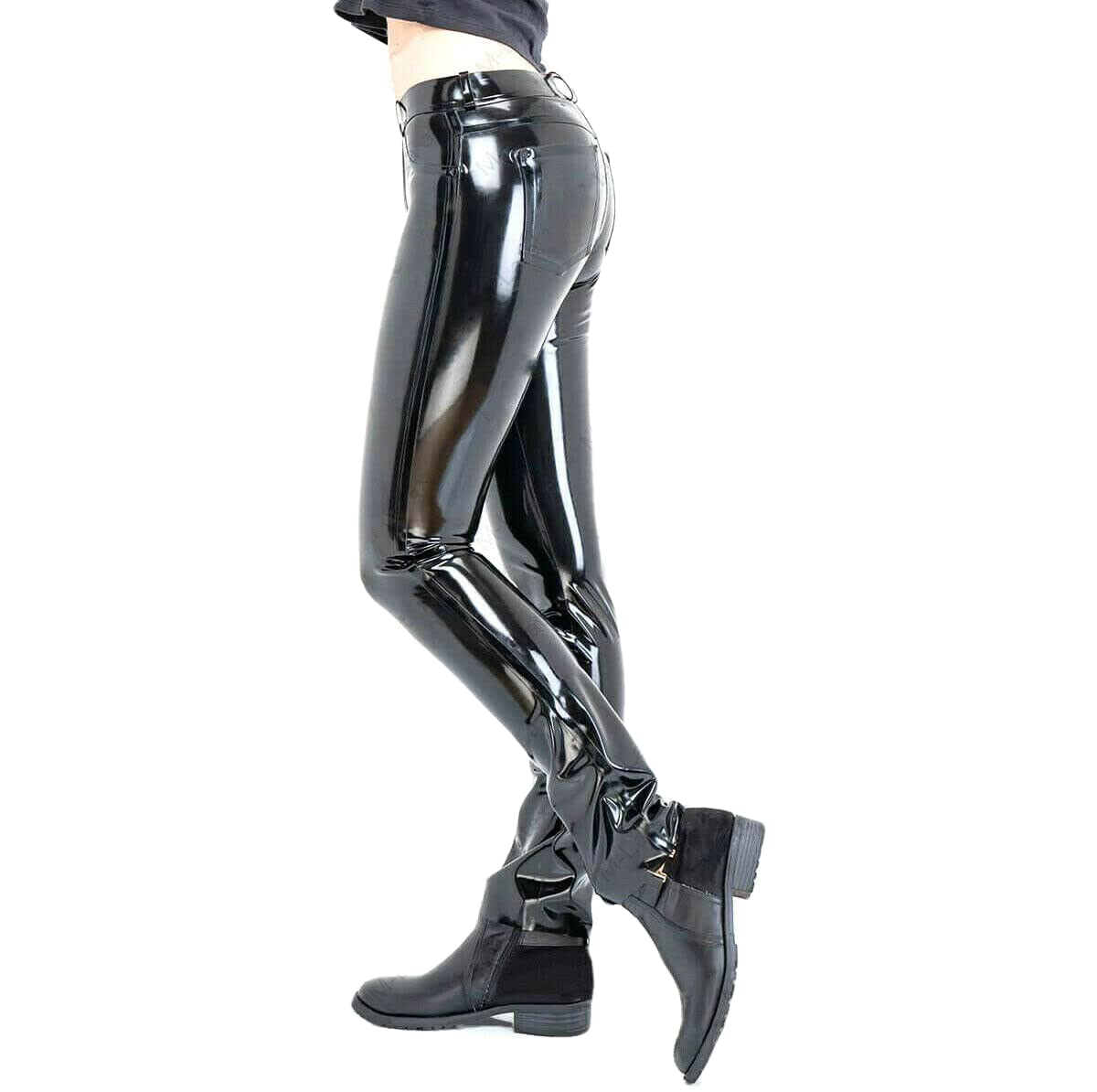 Latex-Gummi-Gummi-Jeans-Leggings-Hosen-Hose Maßgeschneiderter Catsuit