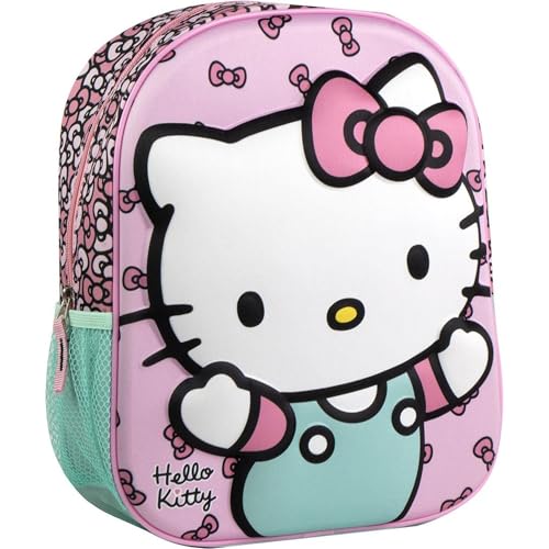 CERDÁ LIFE'S LITTLE MOMENTS Sac à dos pour enfant 3D Hello Kitty-25 x 31 x 10 cm - Poignées réglables - Confort et ajustement avec espace - Matériau...