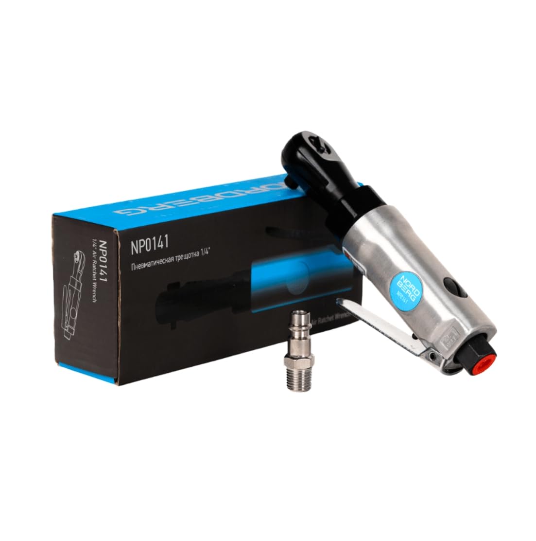 Air ratchet wrench pneumatic 1/4” NP0141, 41 Nm, 240 RPM, for Machinery Manufacturing and Auto Industry, Lightweight, Compact