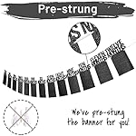 PartyHooman 1st Birthday Photo Banner for Baby - Newborn to 12 Months, First Birthday Decorations Girl or Boy Monthly Milestones Garland | 1 Year Old Party | Pre-strung With Pictures Frame (Black) - Image 3