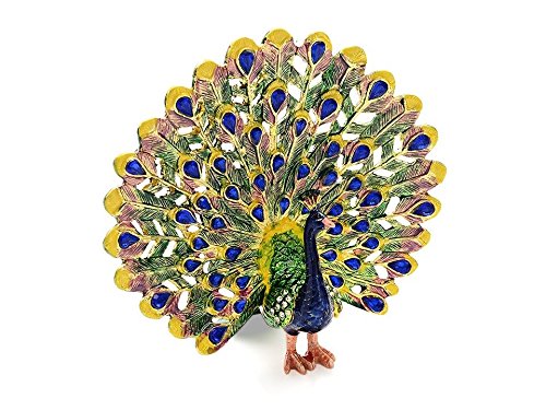 Preisvergleich Produktbild Treasured Trinkets Damen Pfau Schmuckkästen