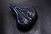 BLUEWIND Bike Seat, Bicycle Saddle Compatible with Peloton, Exercise or Road Bikes, 2.5’’ High Elastic Memory Foam Waterproof Dual Shock Absorbing Multi-Color Wide Cushion for Men & Women (Blue) 1