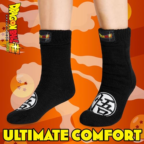 Dragon Ball Z Fluffy Socks for Boys Teenagers Warm Slipper Socks with Sherpa Lining One Size 4-8 Anime Gifts for Boys2