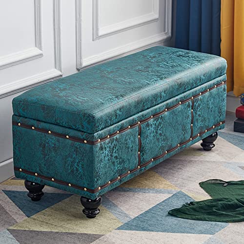 Ottoman tabouret coffre de rangement 60x40x45cm couleur 9 pour jouets