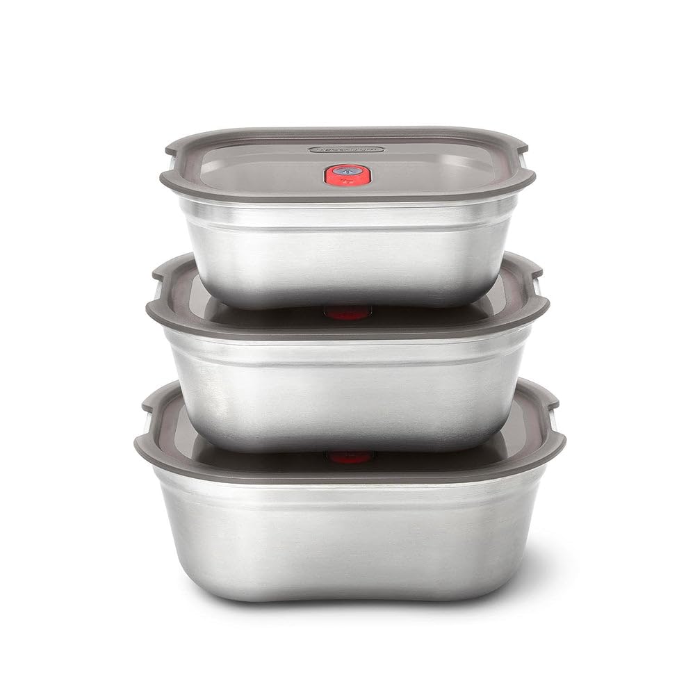 black + blum Contenitore multifunzione | Contenitore per il pranzo in acciaio inox 900 ml | adatto al forno, al microonde, al congelatore e alla lavastoviglie | Sigillatura sottovuoto e valvola a