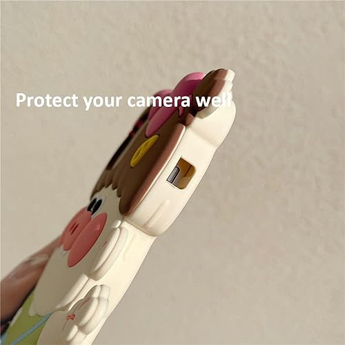 Miniatura 6 de UnnFiko Funda de teléfono para iPhone 11, funda de silicona 3D Kawaii Piglet con dibujos animados, bonita funda de goma suave a prueba de golpes