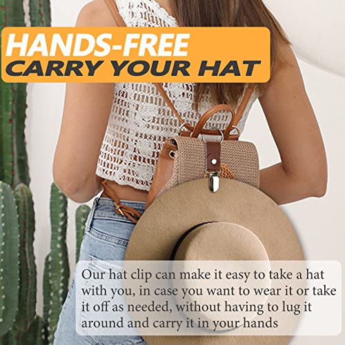 Hat Clip for Travel, Stylish Hands-Free Accessory for Bags, Backpacks, Purses, Luggage and More, Clip-On Holder for Hat2