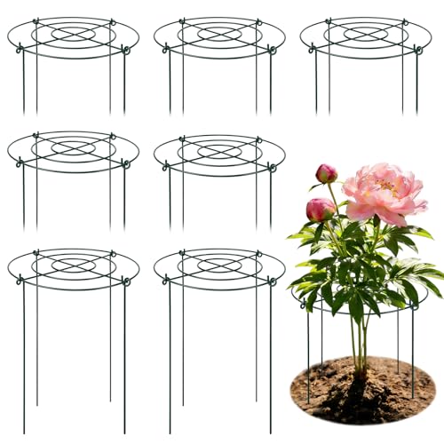 Peony Cages and Supports 8 Pack 11.5 x 20 Inch Heavy Duty Plant Support Cage Set for Peonies Roses & Tomatoes Garden Stakes & Plant Cages for Outdoor Plants (8 Pack 11.5 x 20 Inch)